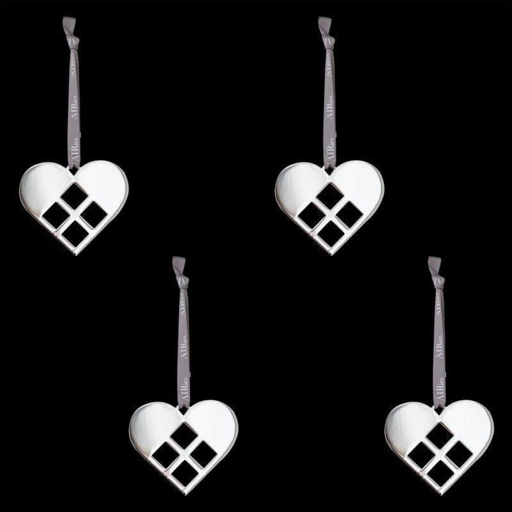 AIRies Heart Silver Set of 4, Small