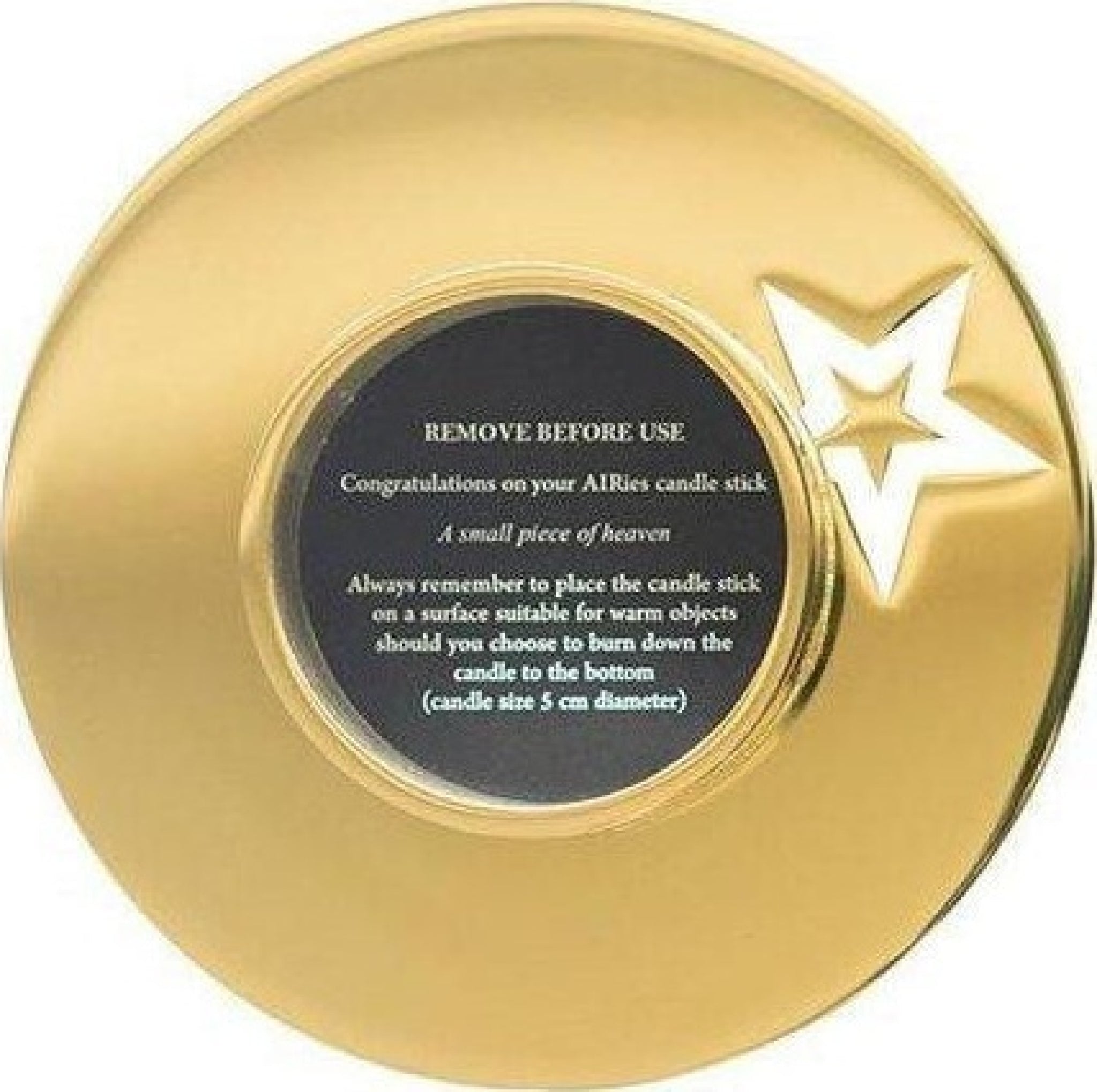 AIRies candle holder with star, gold