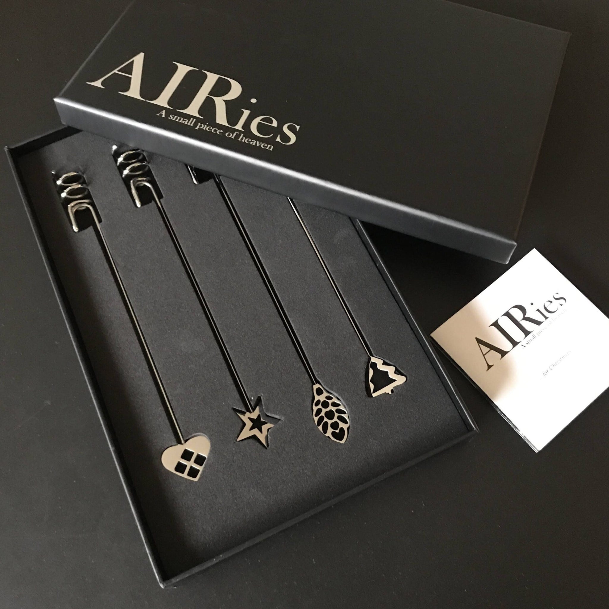 AIRies candle holder for Christmas tree silver, 4 pcs.