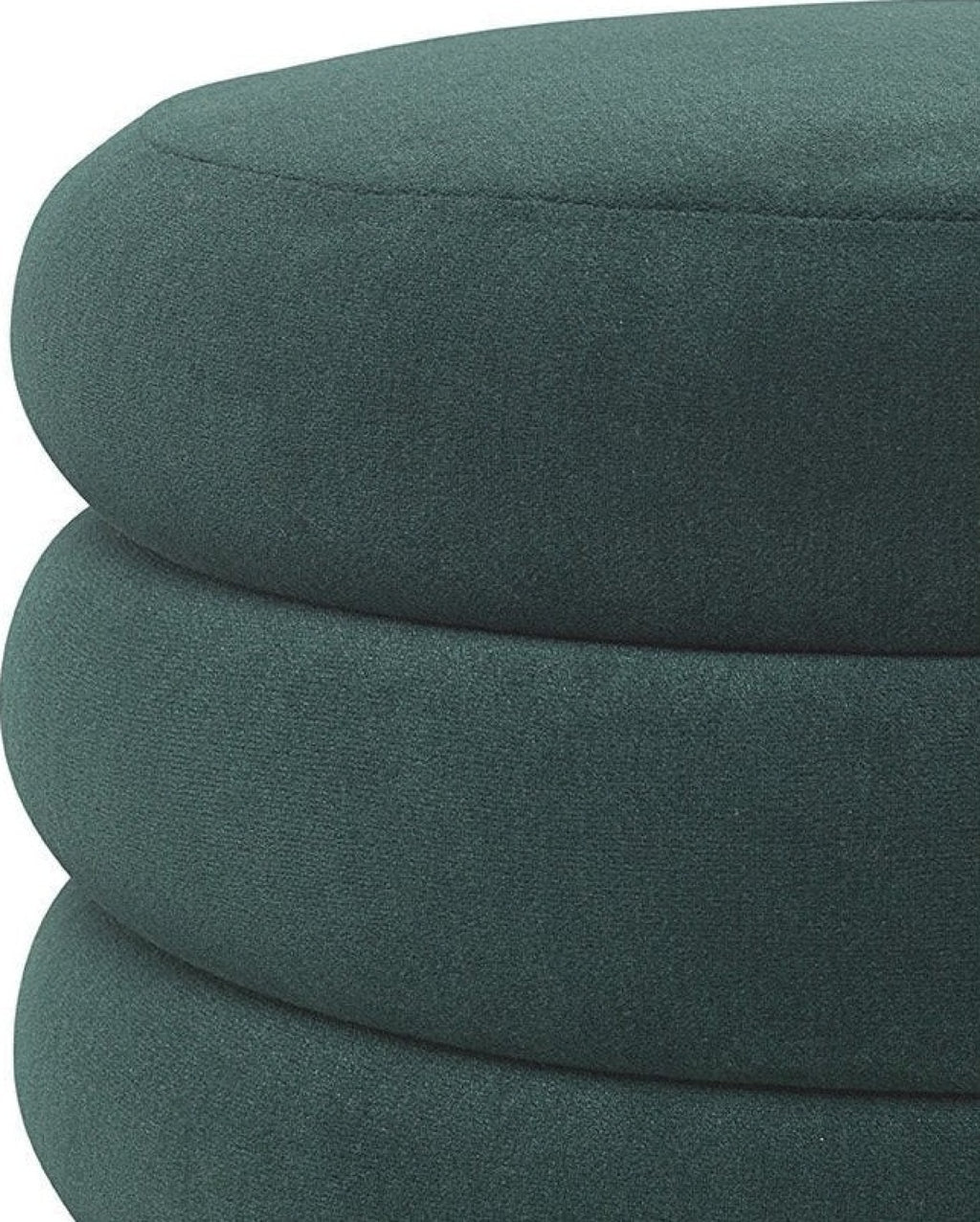 Ferm Living Pouf Round Stool Dark Green, ø90cm