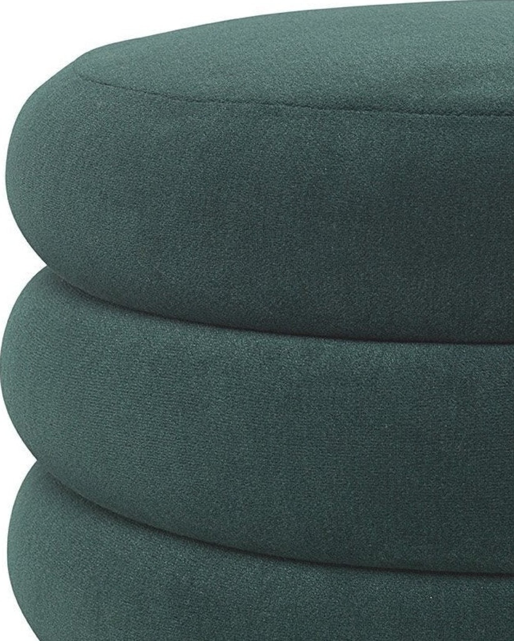 Ferm Living Pouf Round Stool Dark Green, ø90cm