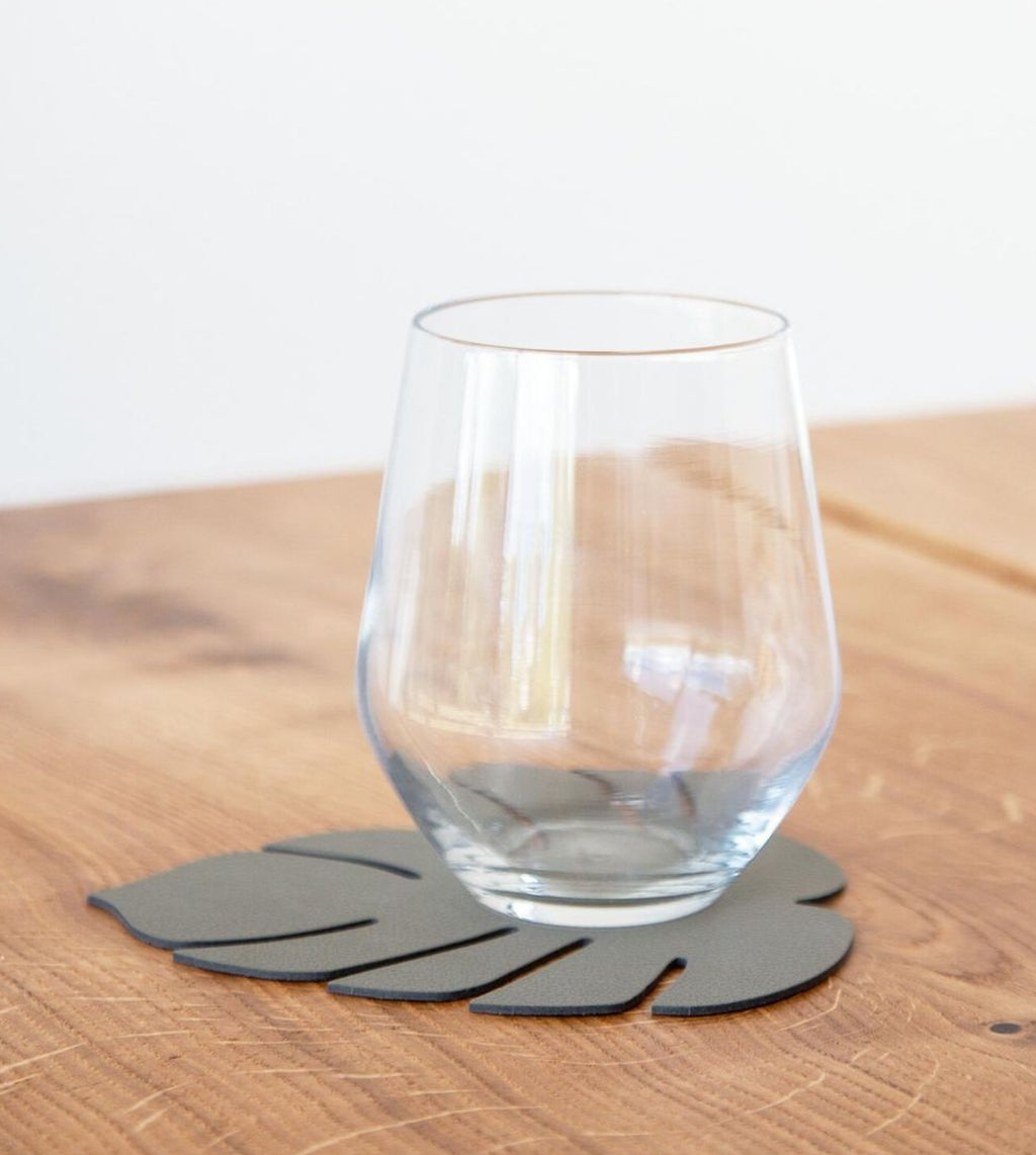 Lind DNA Leaf Glass Coaster Nupo Leather, Armygreen