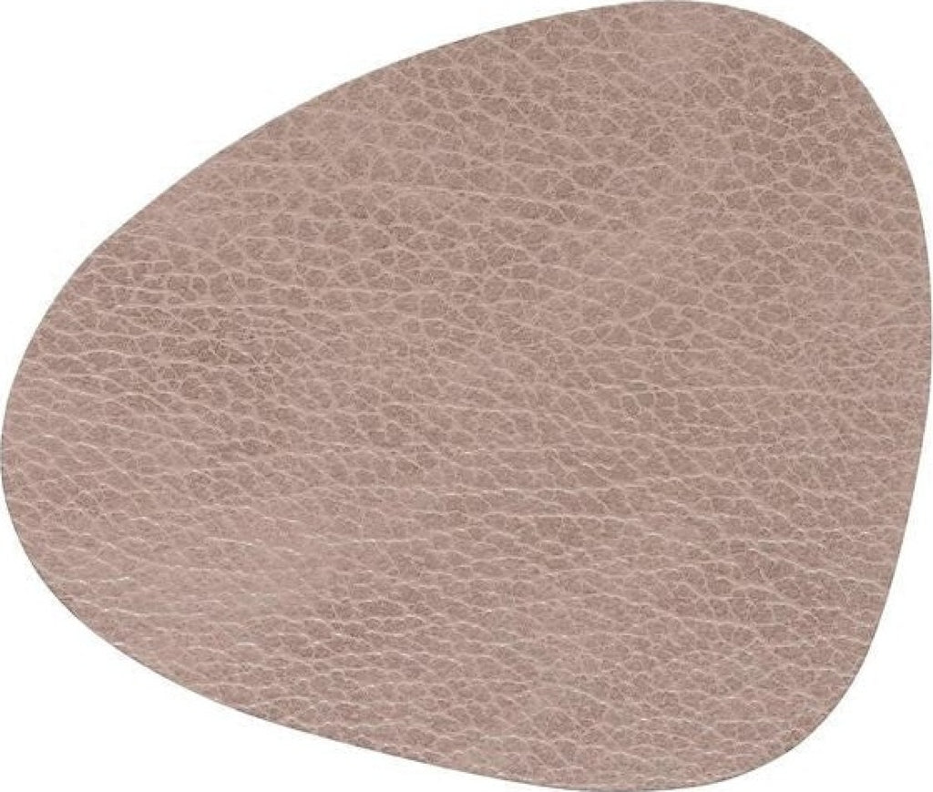 Lind DNA Curve Glass Coaster Hippo Leather, Warm Grey