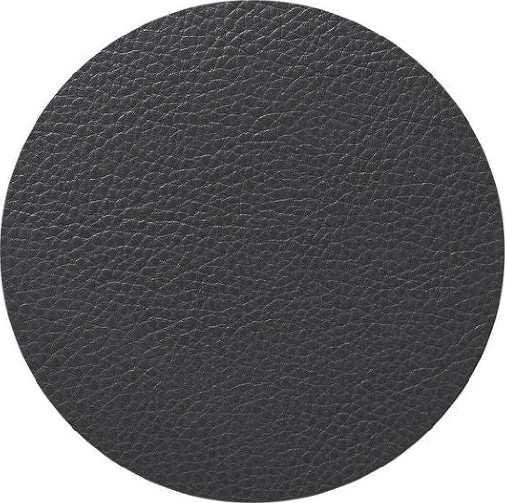 Lind DNA Circle Glass Coaster Serene Leather, Anthracite