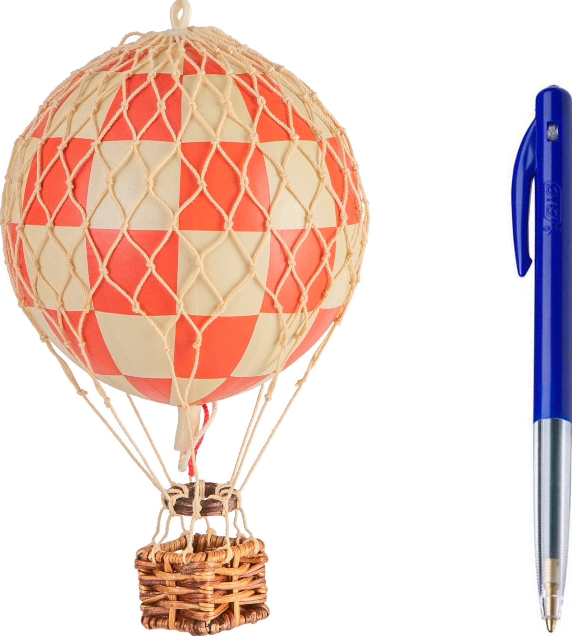 Authentic Models Floating The Skies Balloon Model, Check Red, Ø 8.5 Cm