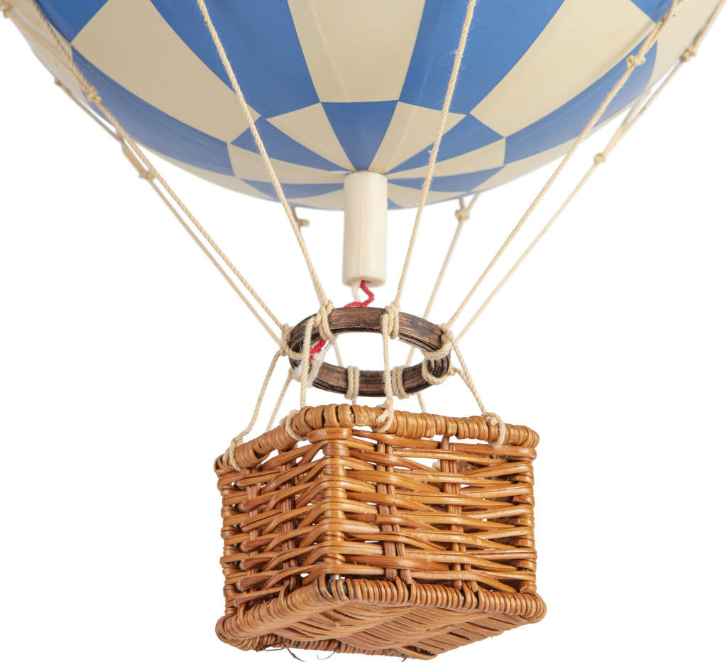 Authentic Models Travels Light Balloon Model, Check Blue, Ø 18 Cm