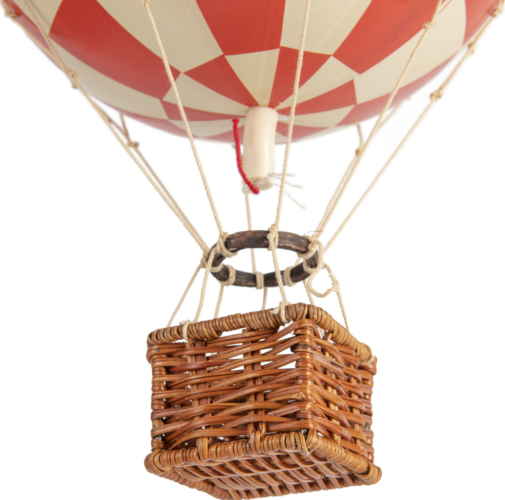 Authentic Models Travels Light Balloon Model, Check Red, Ø 18 Cm