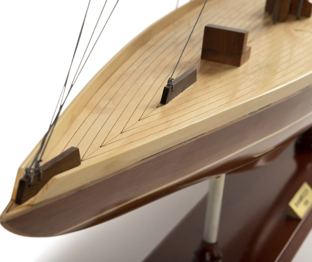 Authentic Models Shamrock Yacht Wood Sailing Ship Model