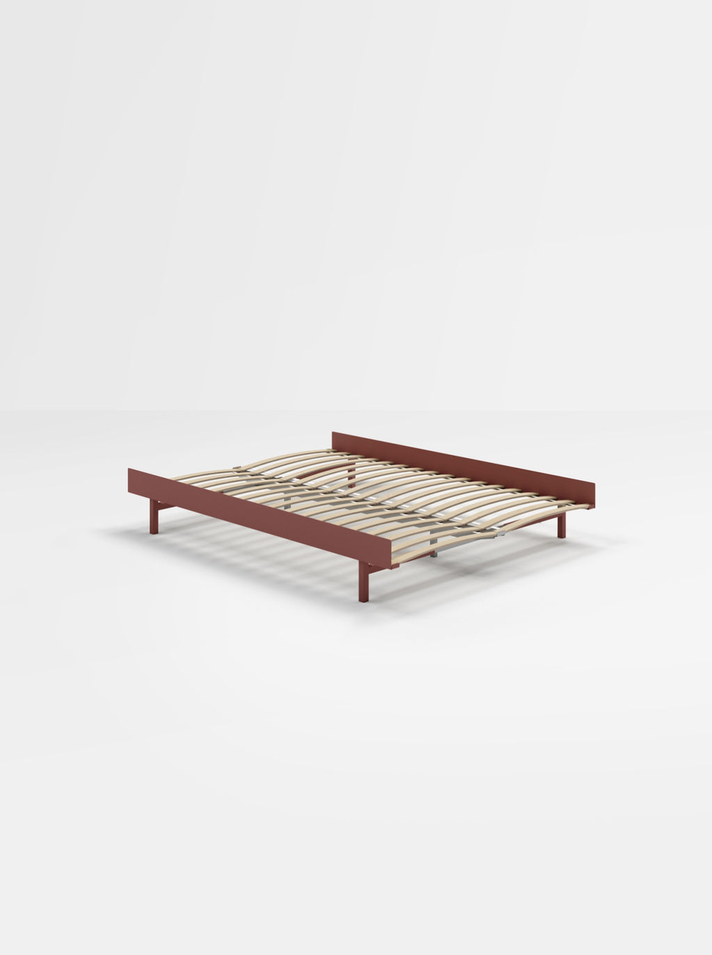 Moebe Bed, 140 Cm, Slats, Dusty Rose