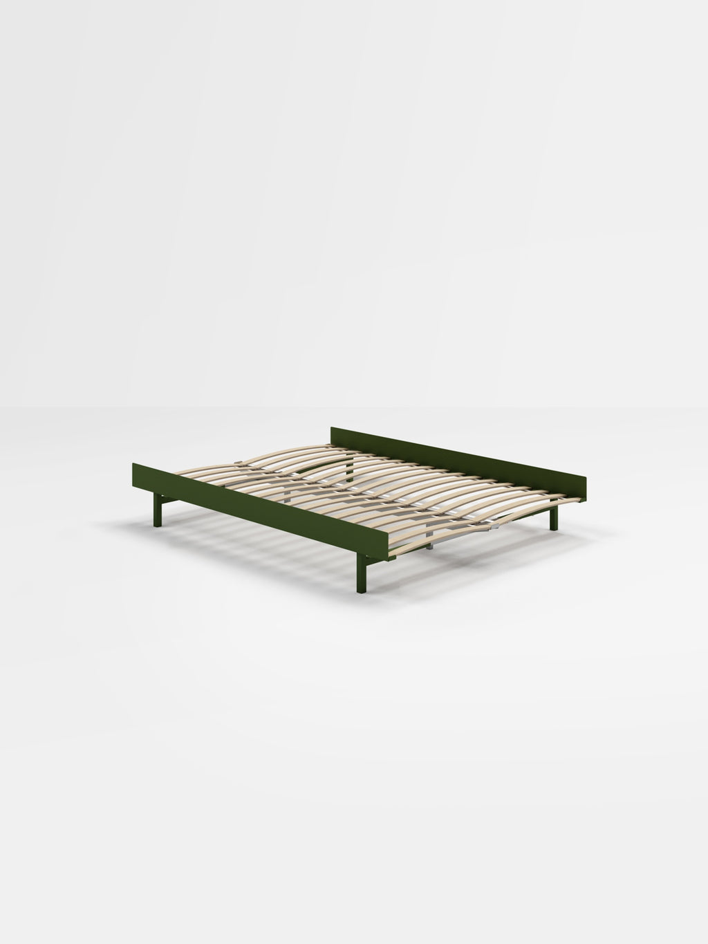 Moebe Bed, 140 Cm, Slats, Pine Green