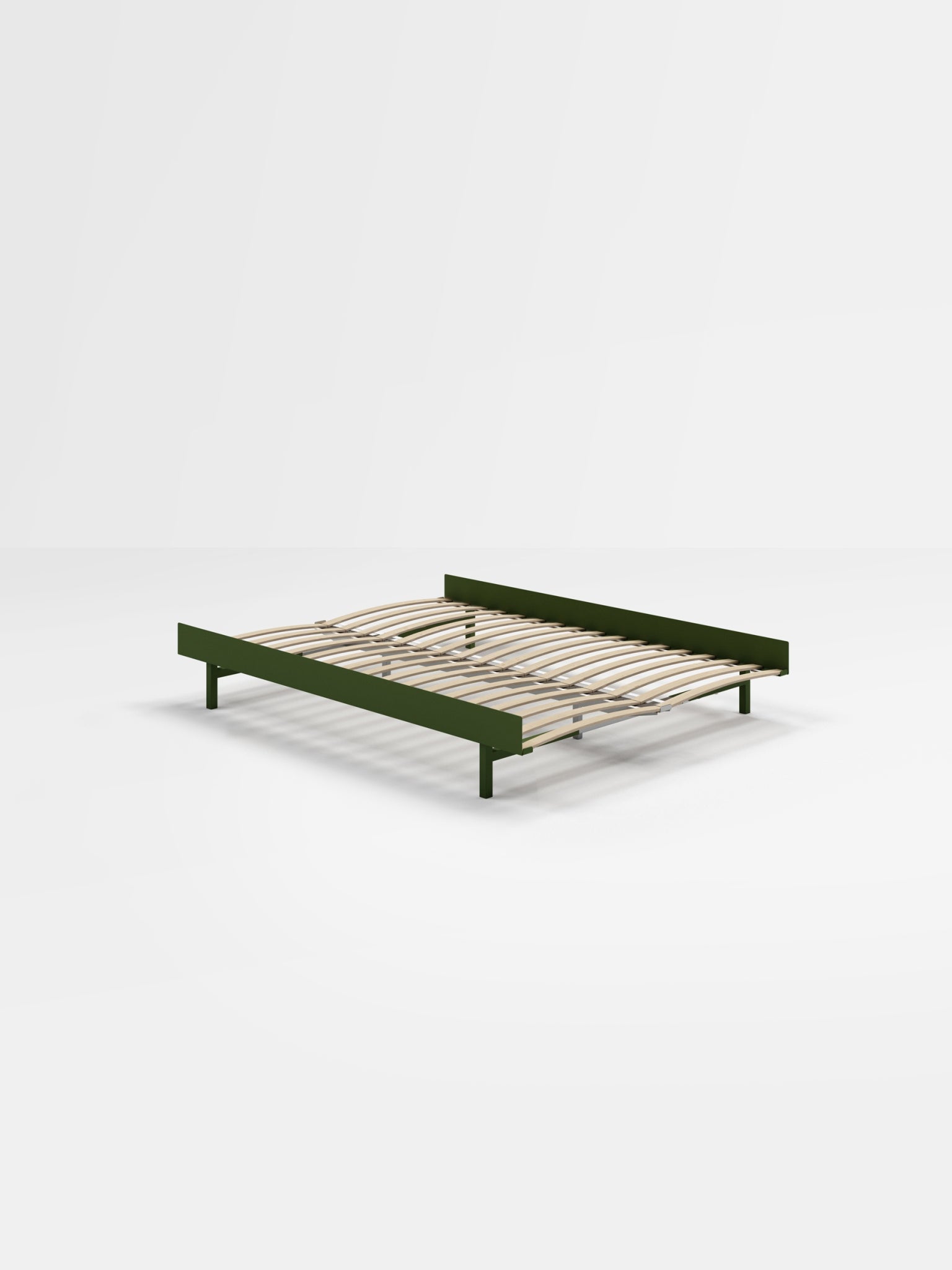 Moebe Bed, 140 Cm, Slats, Pine Green