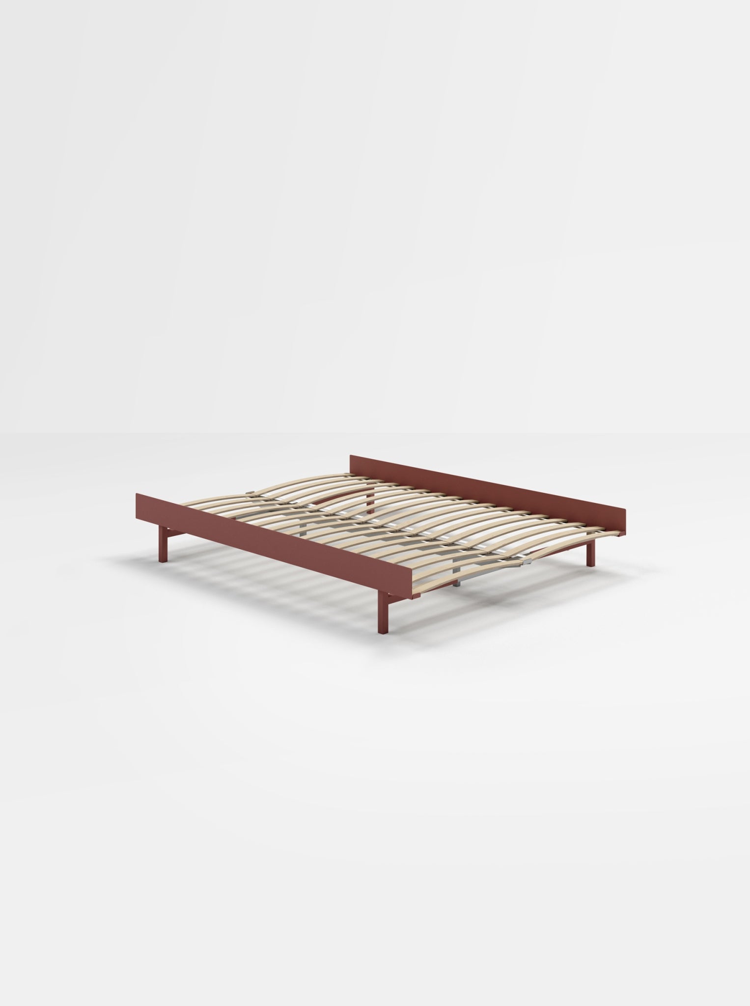 Moebe Bed, 150 Cm, Slats, Dusty Rose