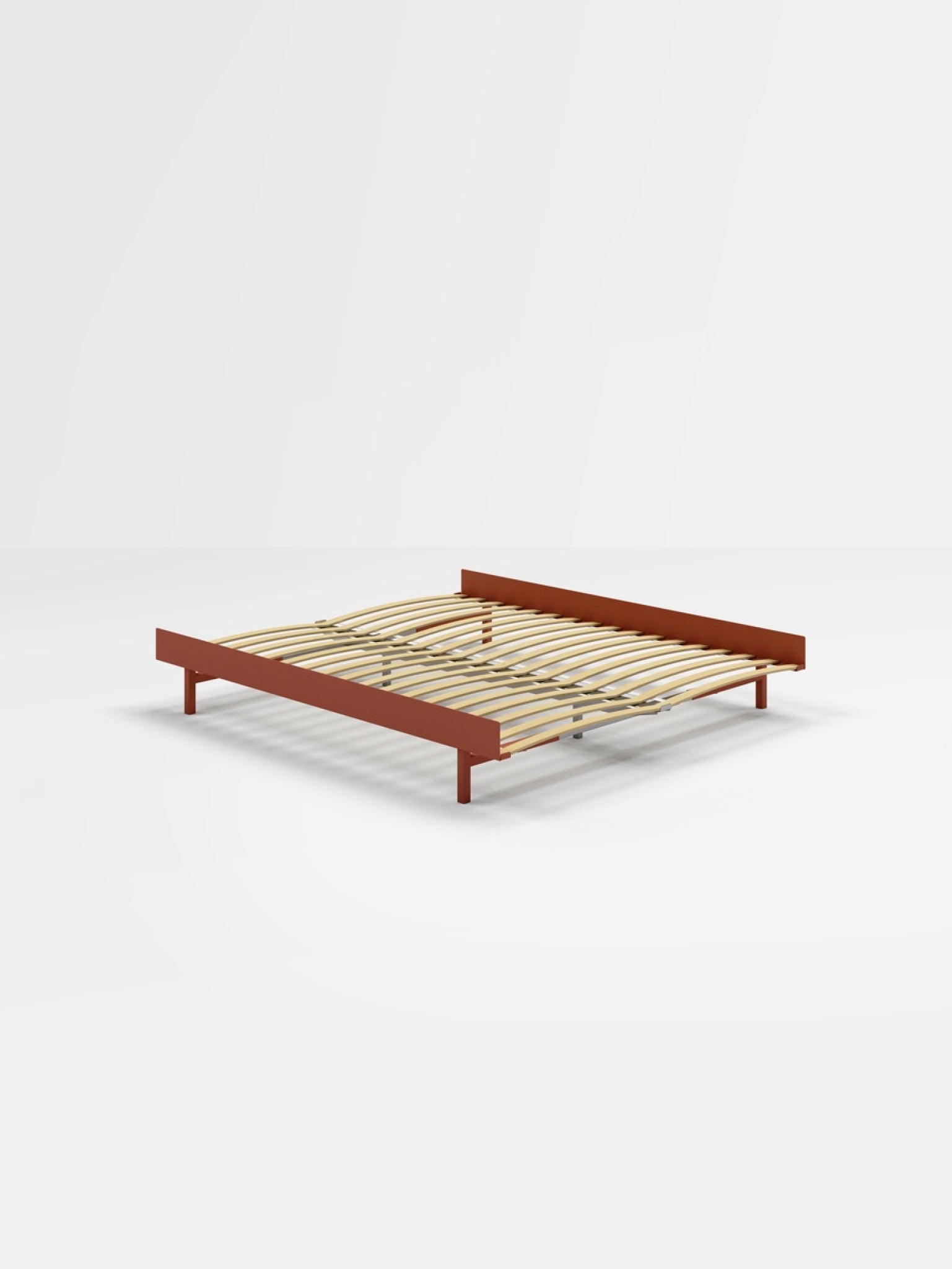 Moebe Bed, 160 Cm, Slats, Terracotta