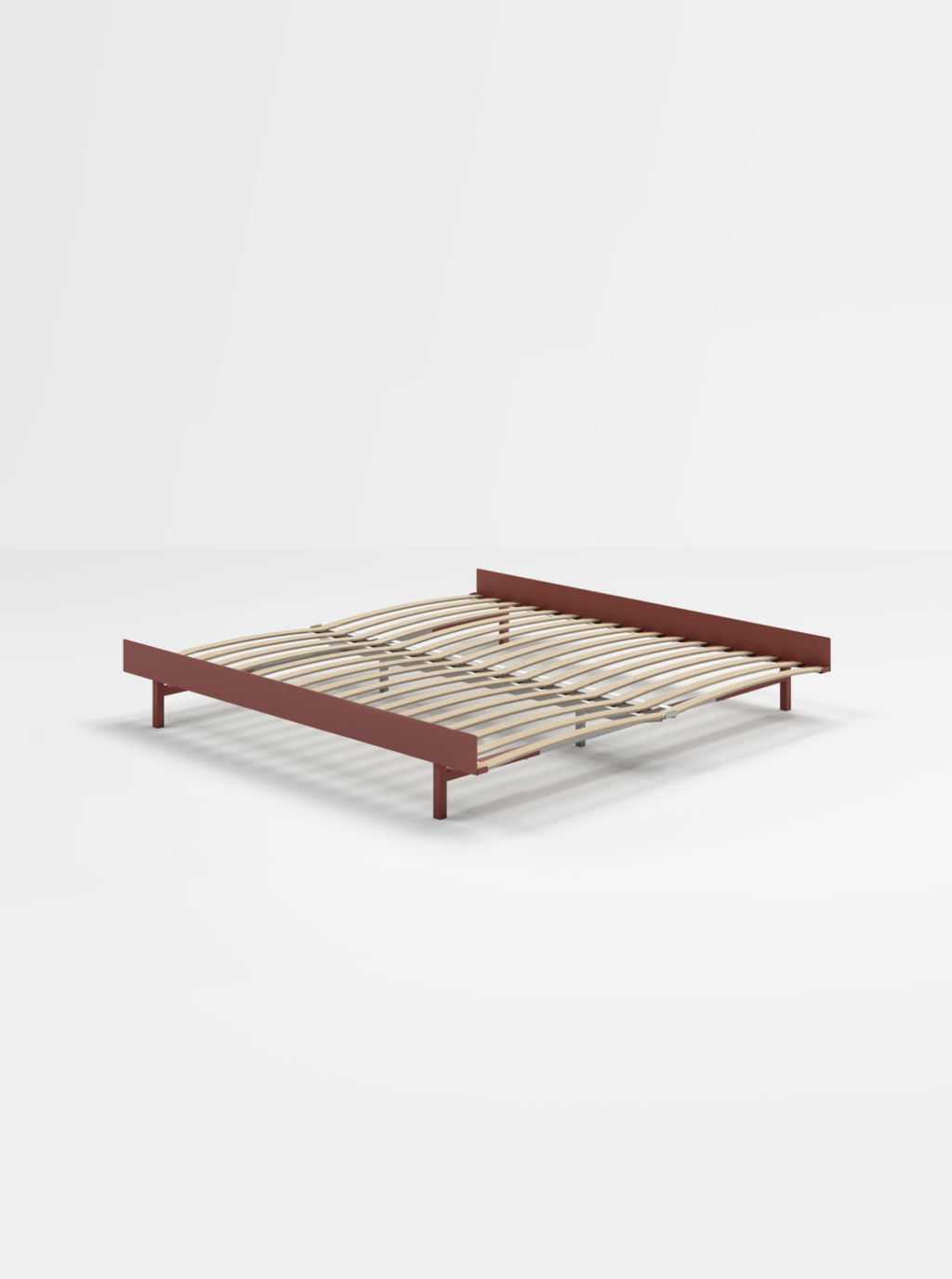 Moebe Bed, 180 Cm, Slats, Dusty Rose