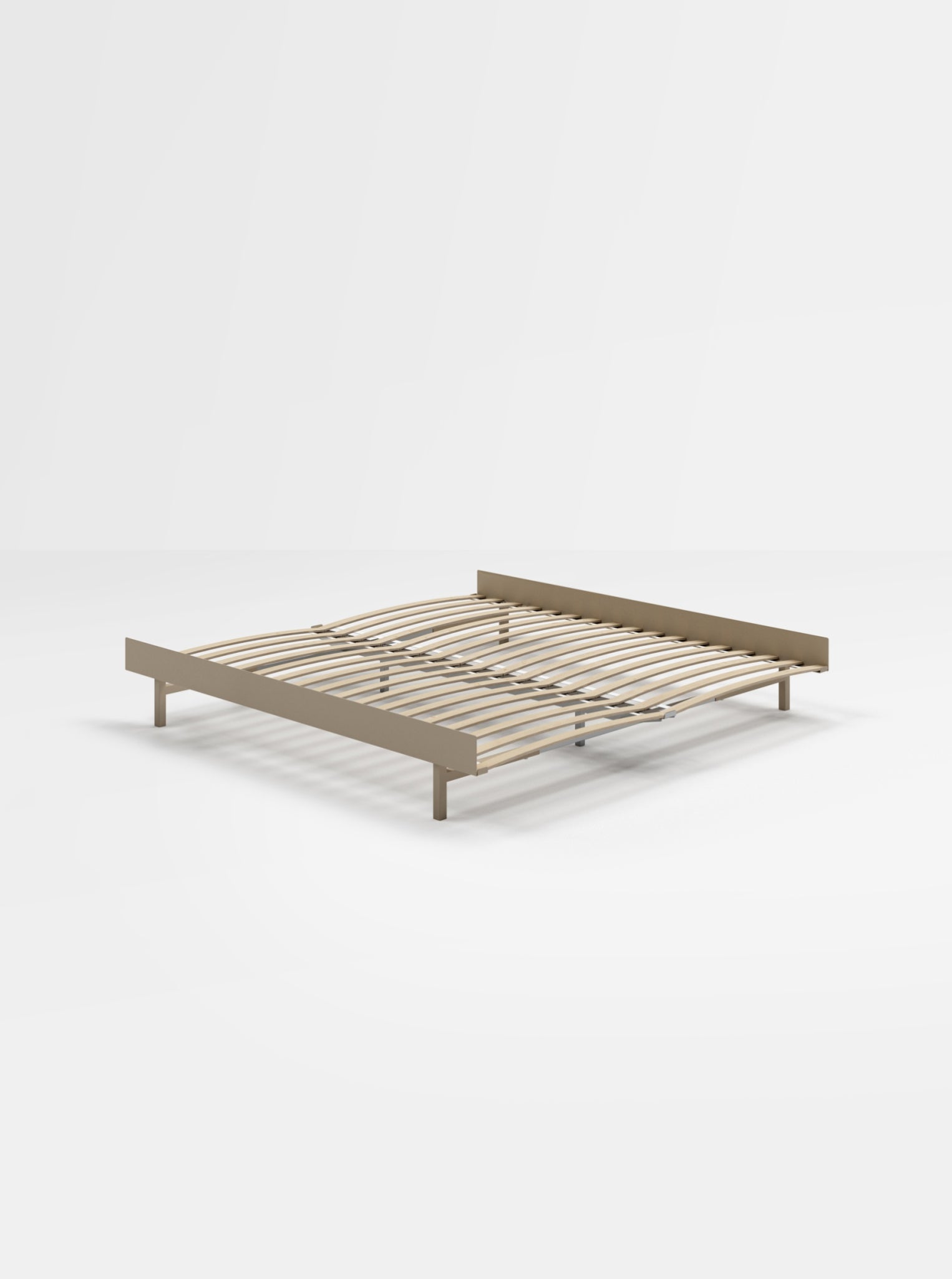 Moebe Bed, 180 Cm, Slats, Sand