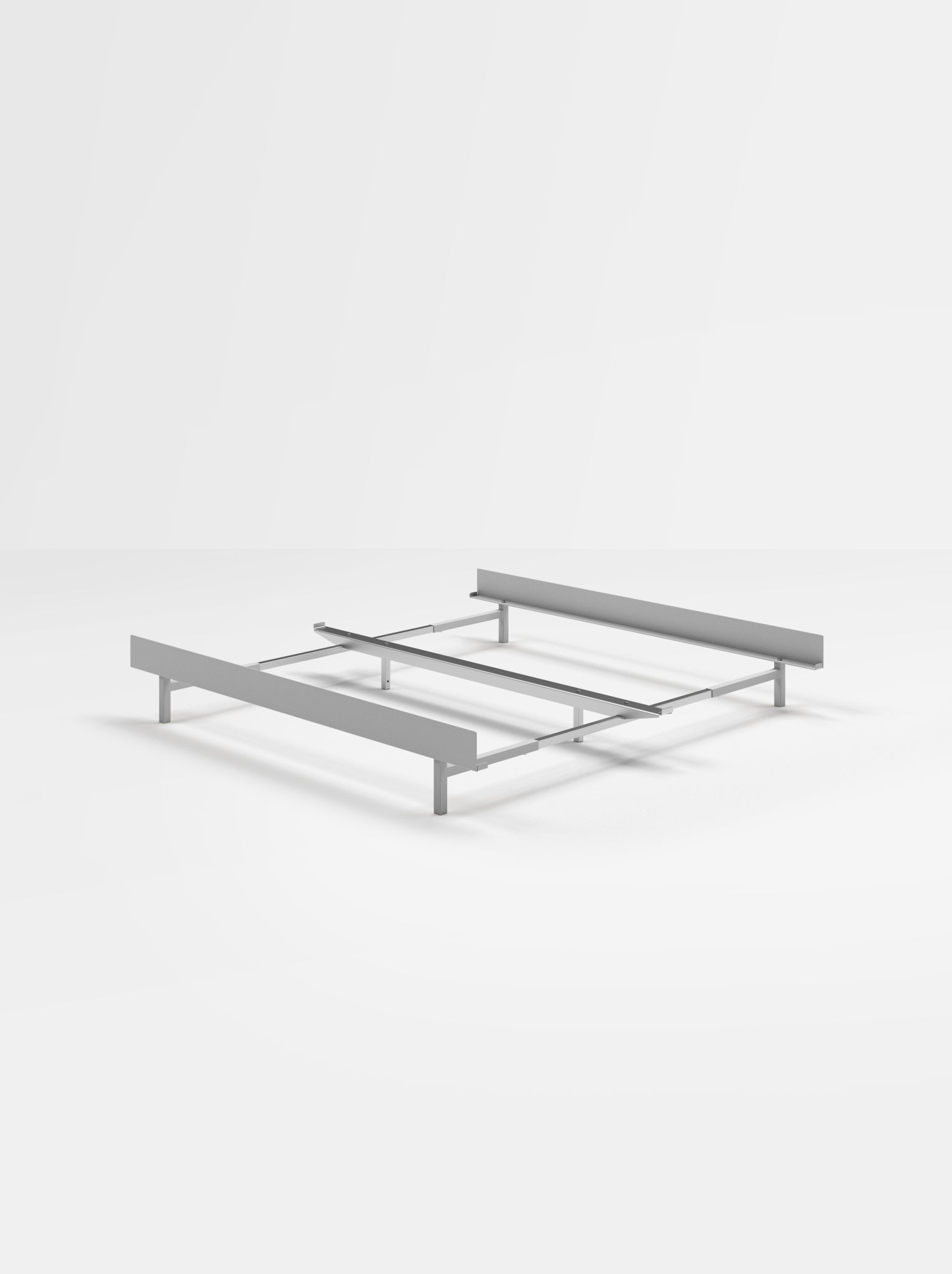 Moebe Bed, 180 Cm, Slats, Stainless Steel