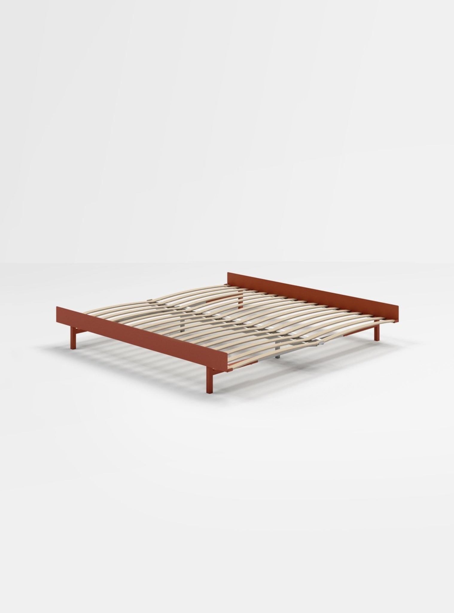 Moebe Bed, 180 Cm, Slats, Terracotta