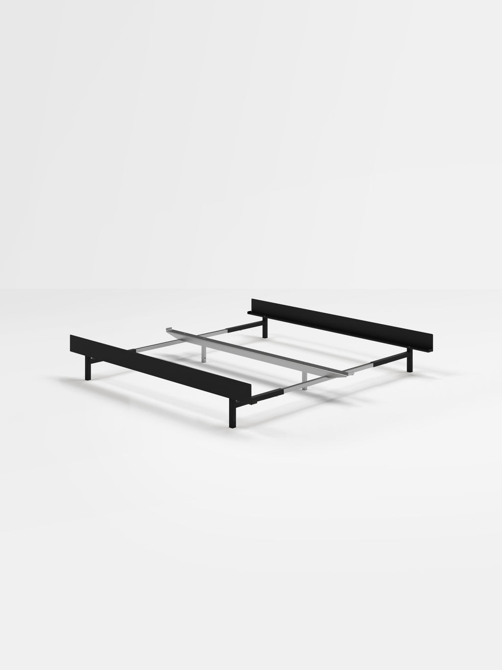 Moebe Adjustable Black Bed Frame 90-180 cm - Modern Minimalist Design