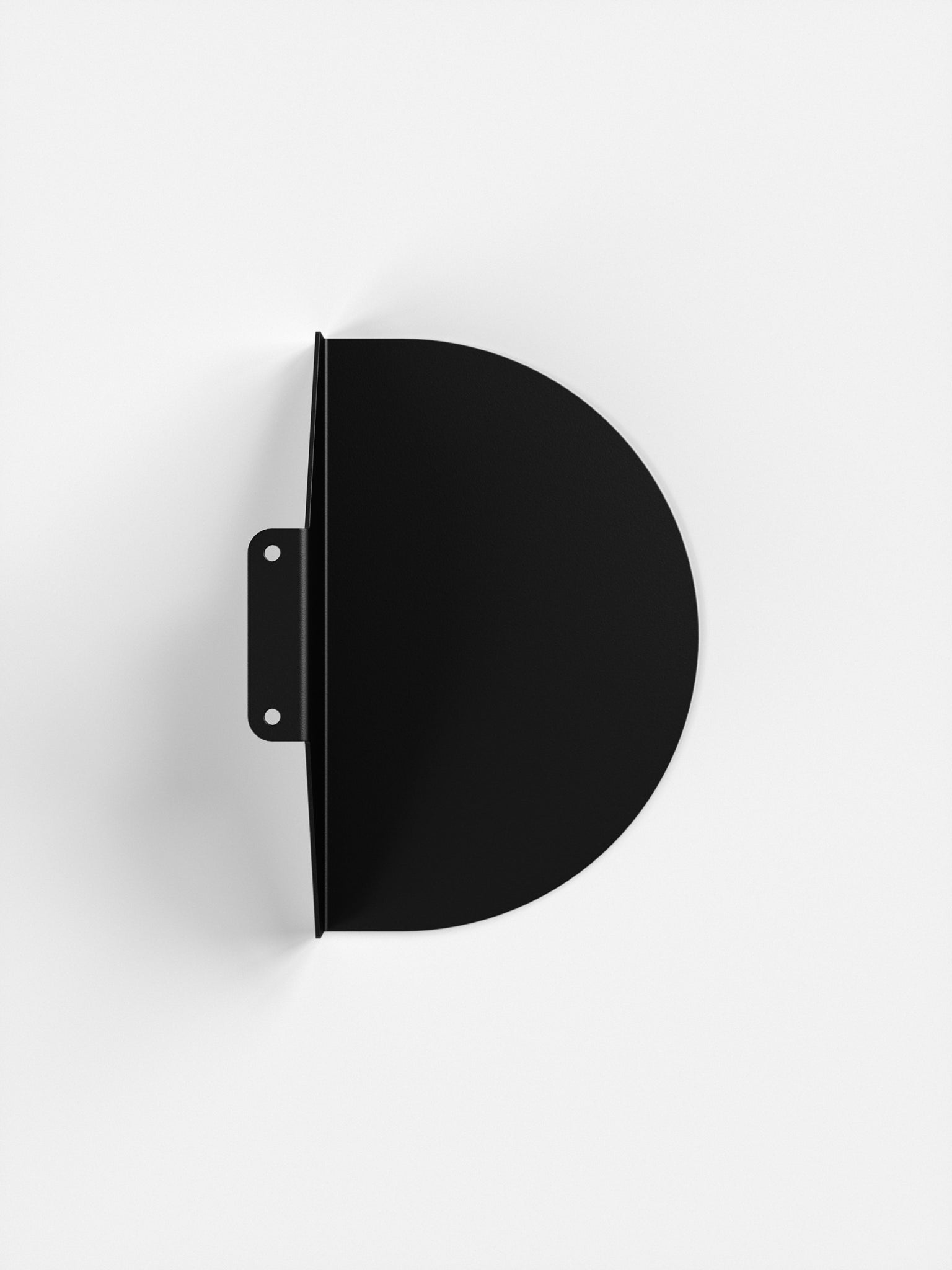 Minimalist Black Moebe Bedside Table - Crescent Design, Steel, 25x40x12.5 cm