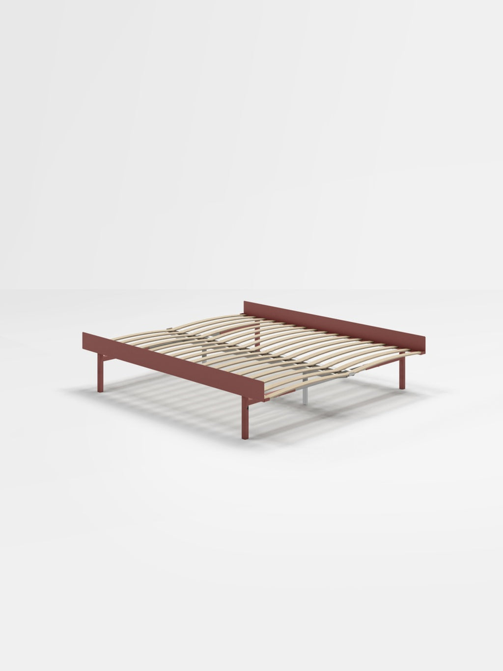 Moebe Bed, Tall Legs, 180 Cm, Slats, Dusty Rose