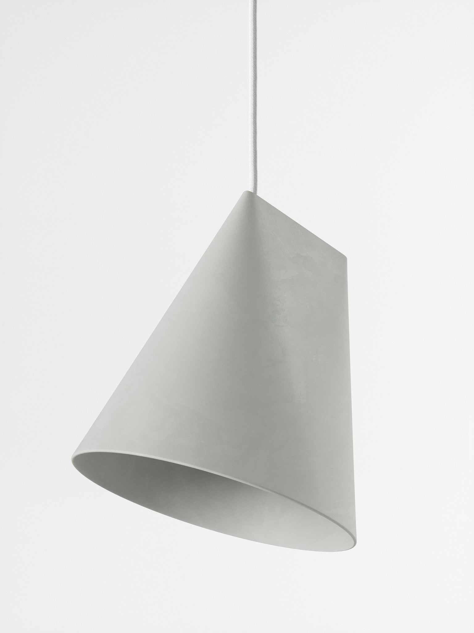 Moebe Ceramic Pendant, Light Grey, Wide