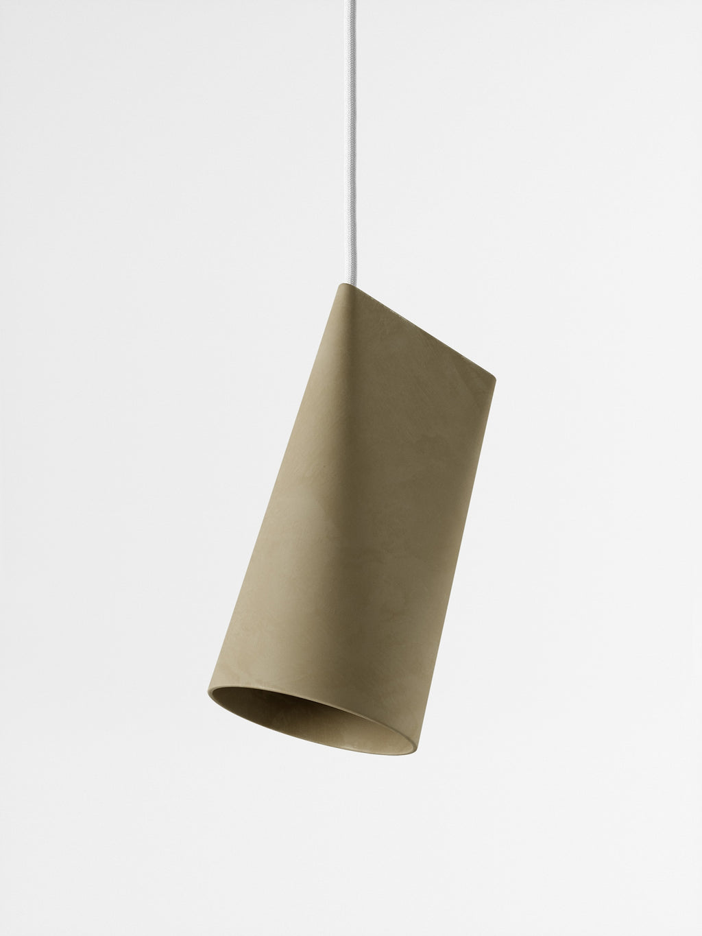 Moebe Ceramic Pendant, Olive, Narrow