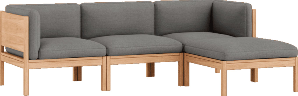 Moebe Modular Sofa Set, 3 Seater Sofa With Sides + Chaise Longue, Autumn 131 (fsc Mix Credit)