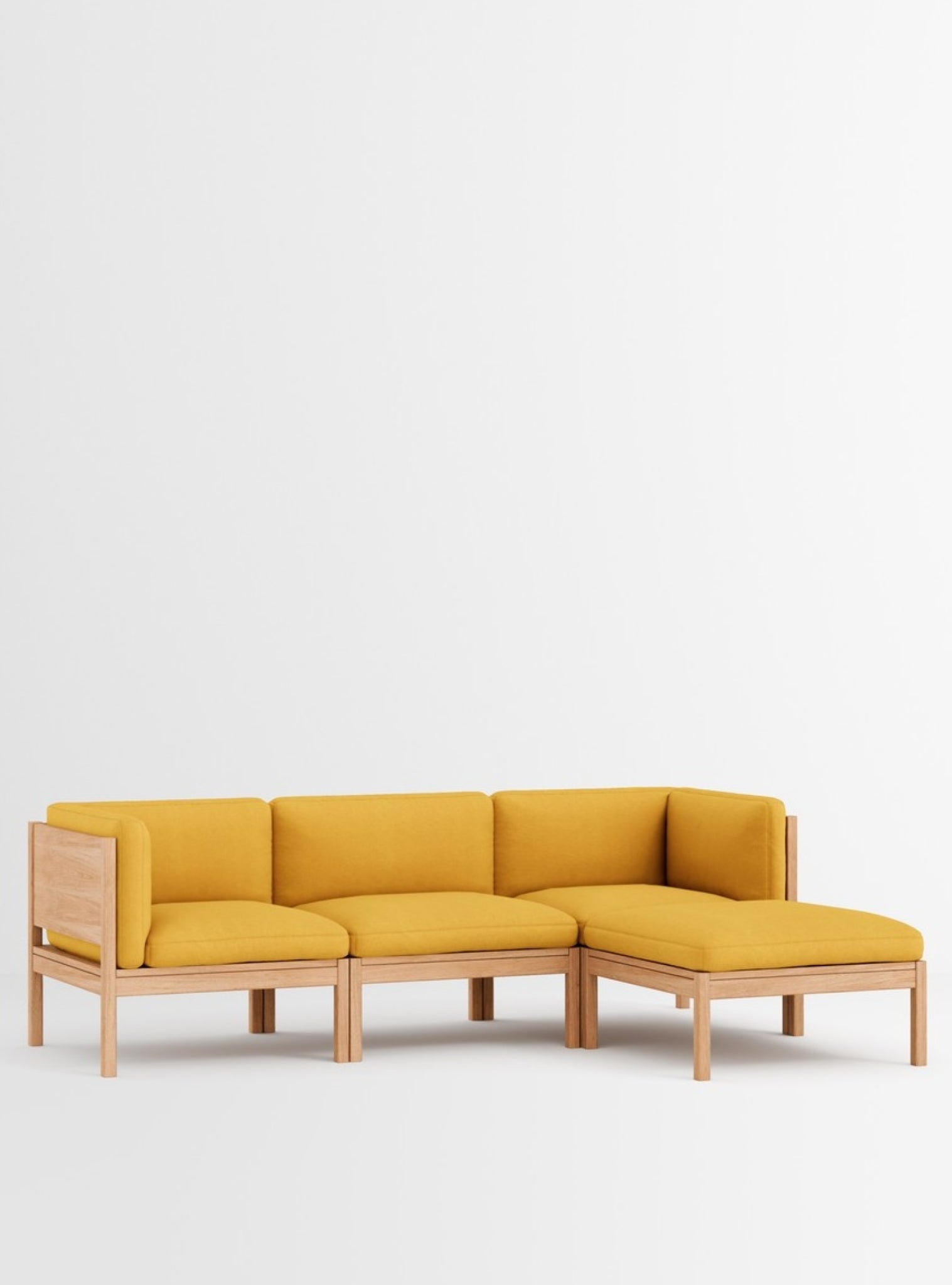 Moebe Modular Sofa Set, 3 Seater Sofa With Sides + Chaise Longue, Field 463 (fsc Mix Credit)