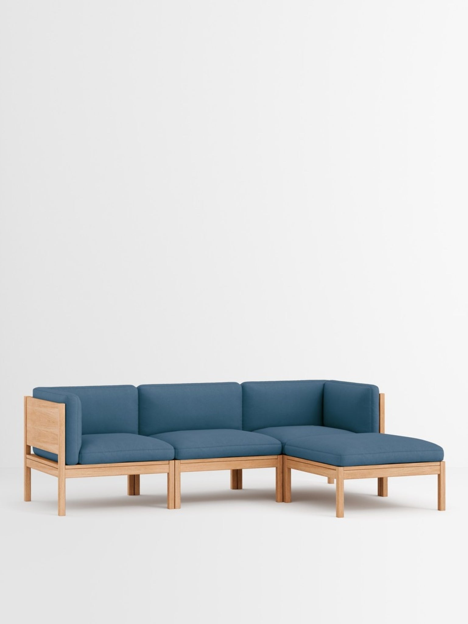 Moebe Modular Sofa Set, 3 Seater Sofa With Sides + Chaise Longue, Field 733 (fsc Mix Credit)