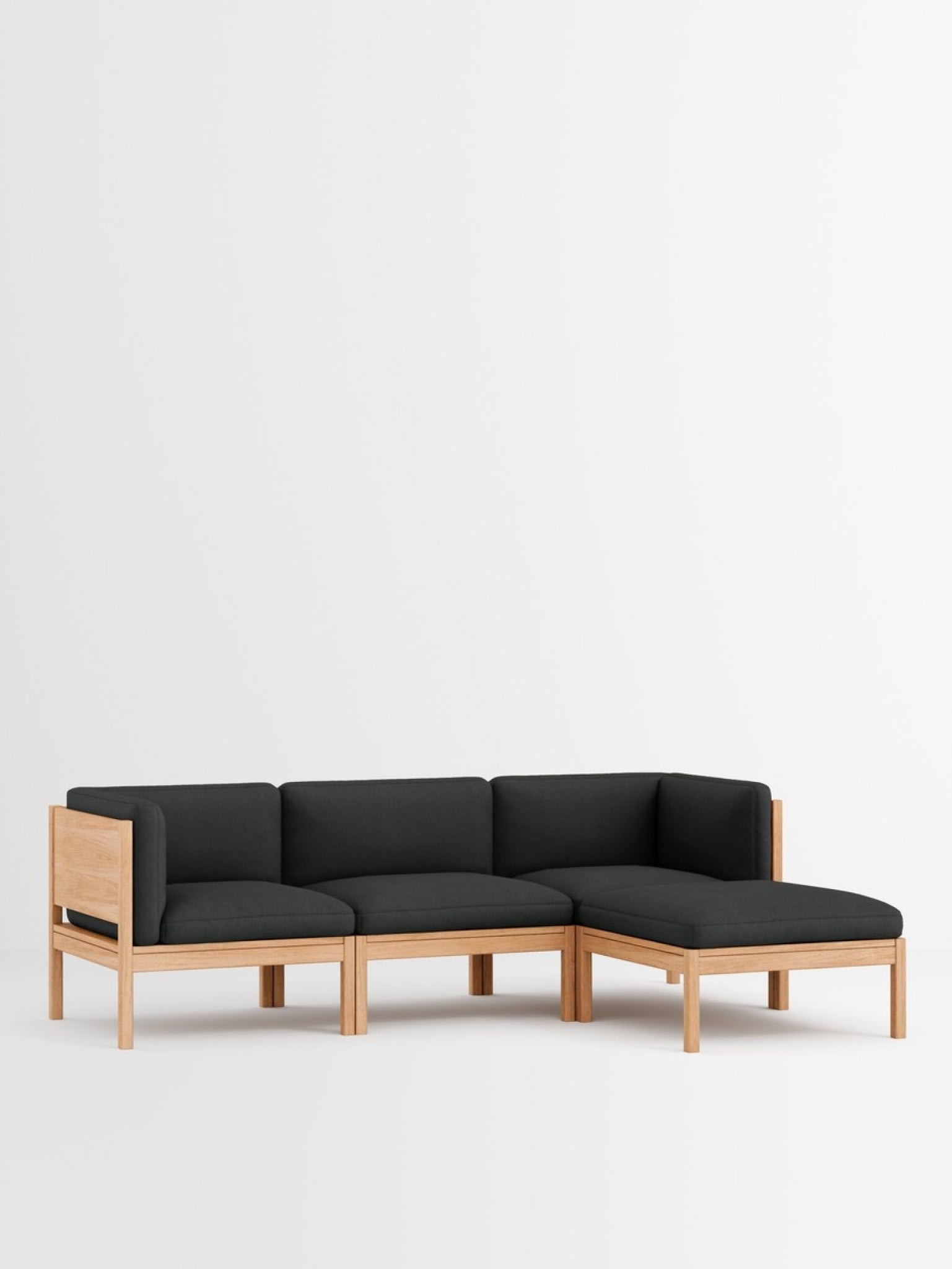 Moebe Modular Sofa Set, 3 Seater Sofa With Sides + Chaise Longue, Field 793 (fsc Mix Credit)