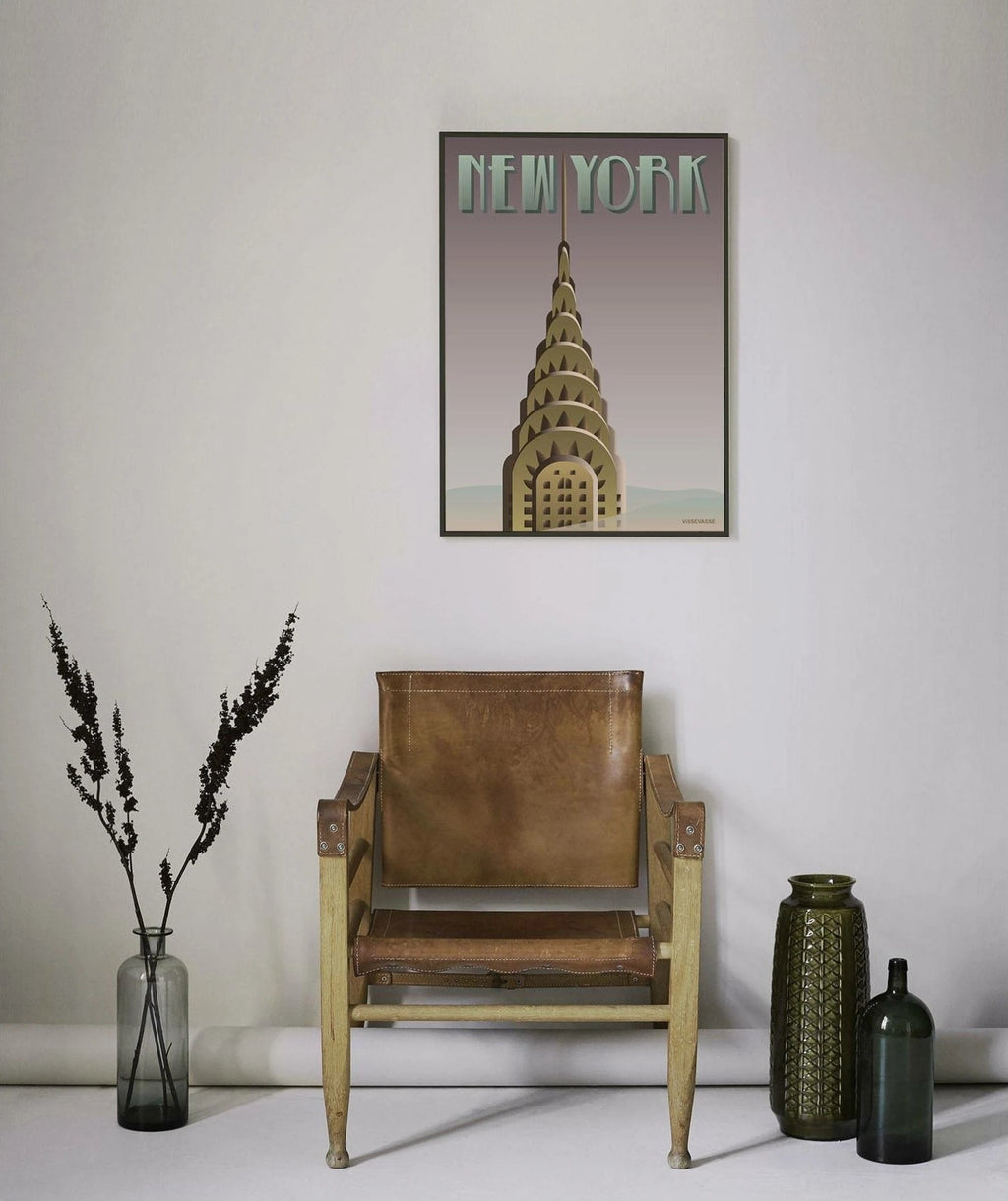 Vissevasse New York Chrysler Poster, 50 X70 Cm