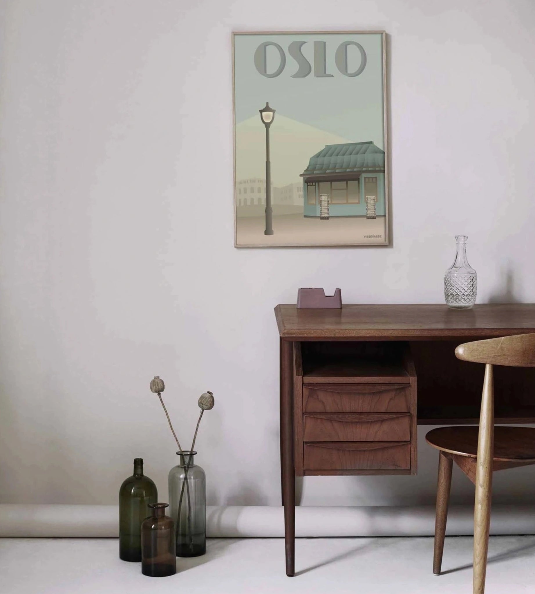 Vissevasse Oslo Newsstand Poster, 15 X21 Cm