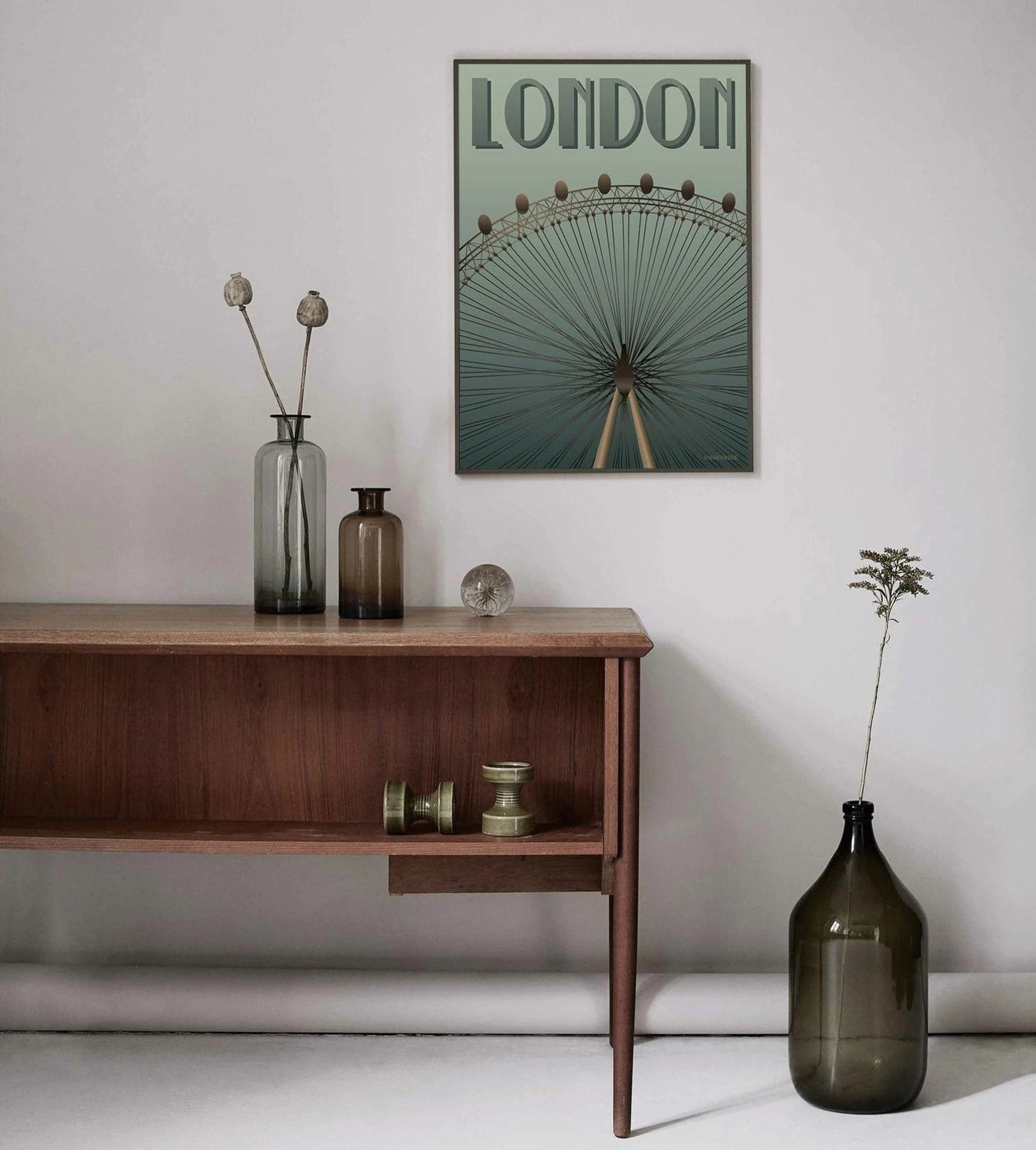 Vissevasse London Eye Poster, 50 X70 Cm