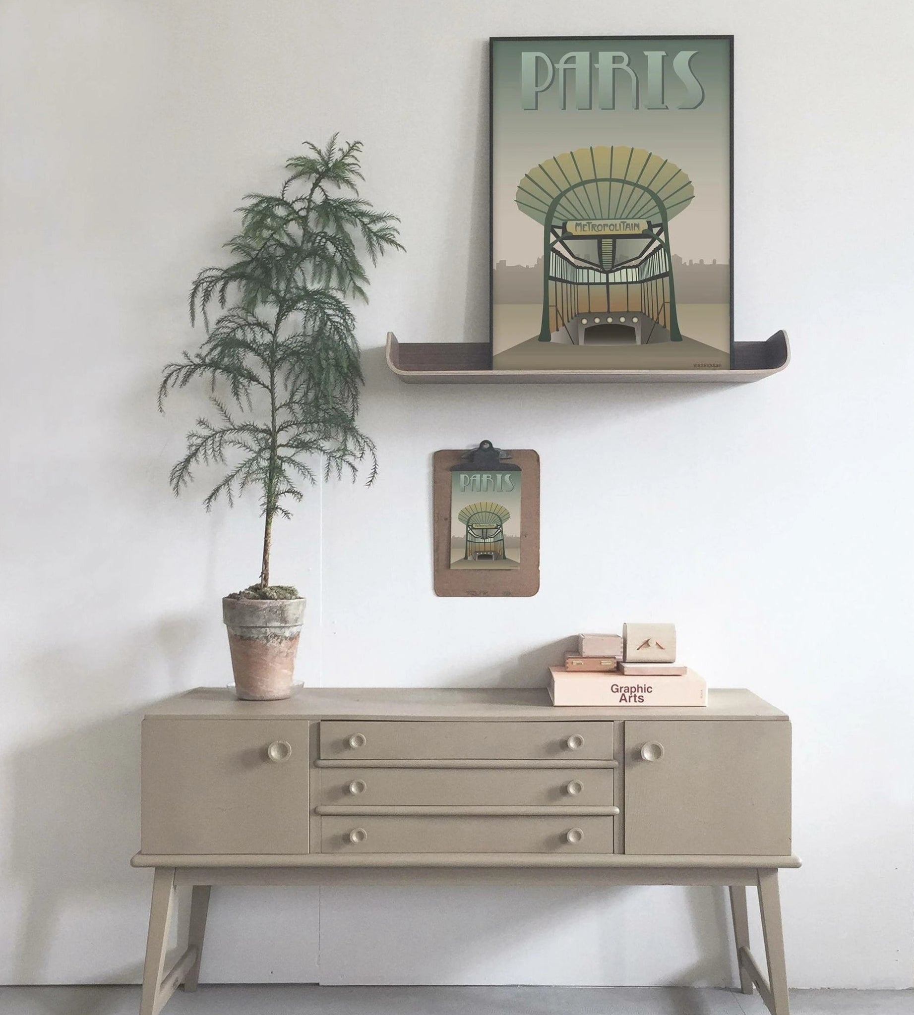 Vissevasse Paris Subway Poster, 30 X40 Cm