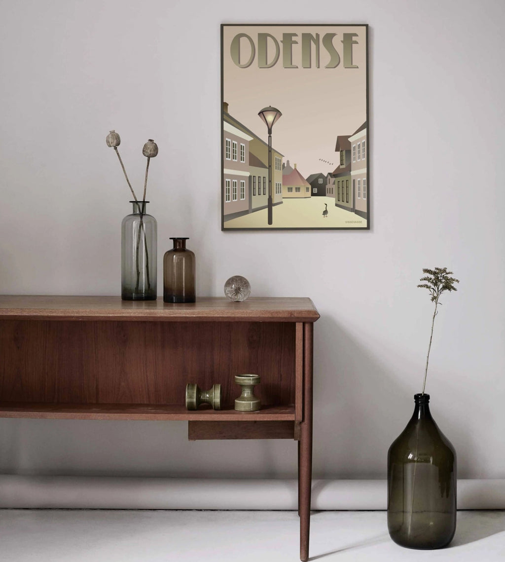 Vissevasse Odense Entlein Poster, 30 X40 Cm