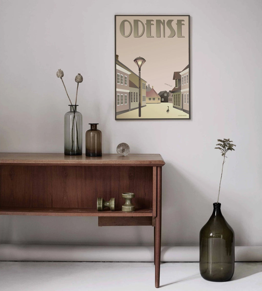 Vissevasse Odense Entlein Poster, 15 X21 Cm