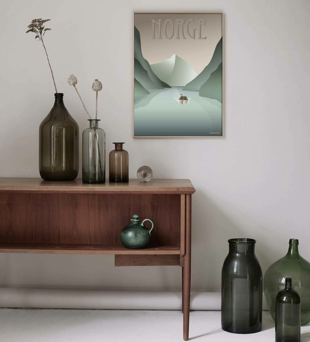 Vissevasse Norway Fjord Poster, 30 X40 Cm