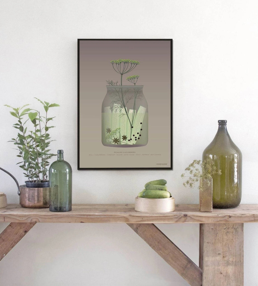 Vissevasse Cucumber Poster, 15 X21 Cm