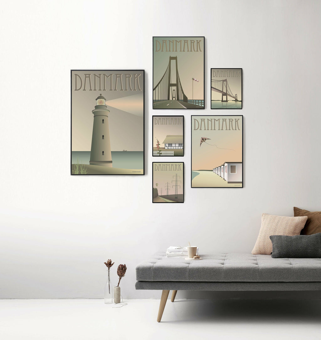 Vissevasse Denmark Lighthouse Poster, 30 X40 Cm