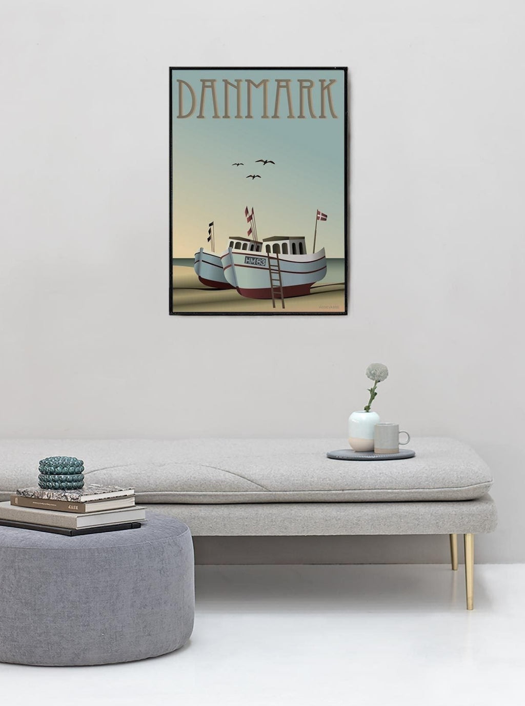 Vissevasse Denmark Fishing Boats Poster, 15 X21 Cm