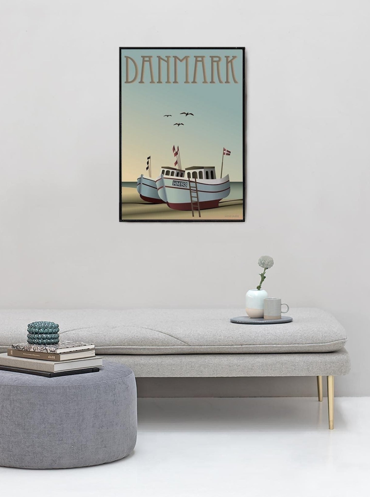 Vissevasse Denmark Fishing Boats Poster, 15 X21 Cm