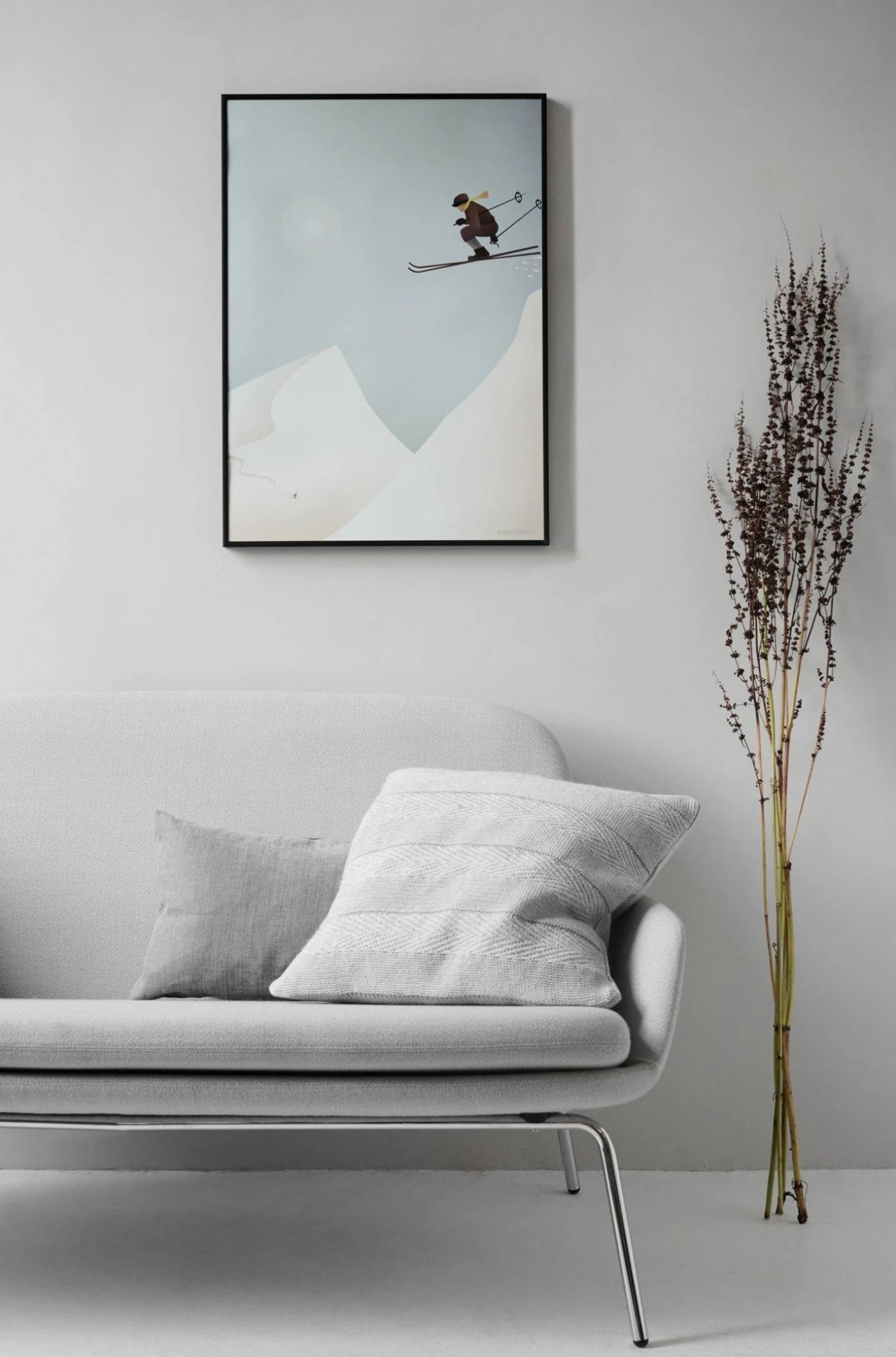 Vissevasse Skiing Poster, 15 X21 Cm