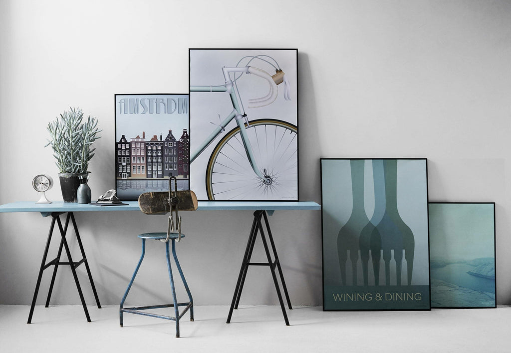 Vissevasse Amsterdam Kanalhäuser Poster, 30 X40 Cm