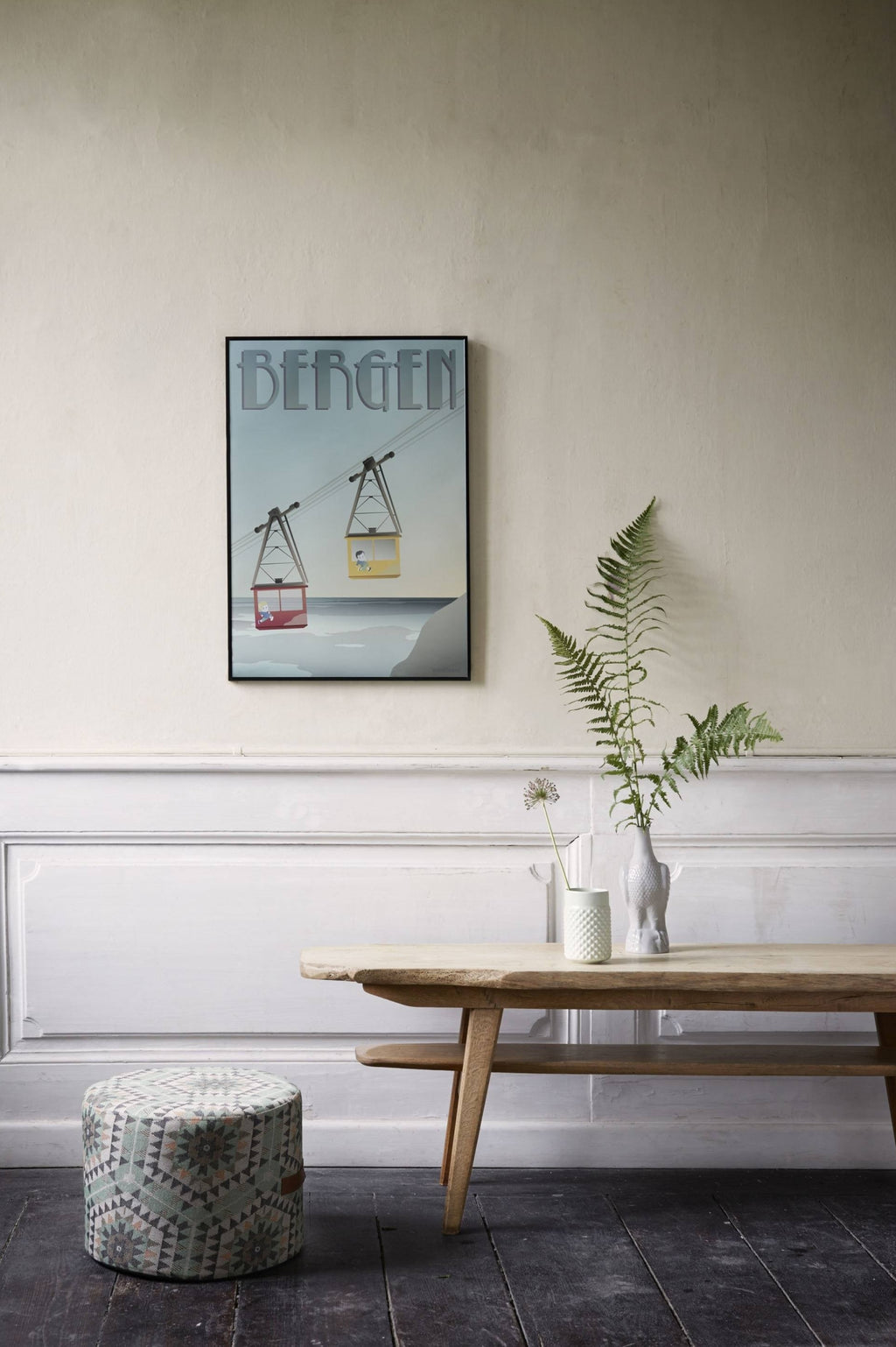 Vissevasse Bergen Cable Car Poster