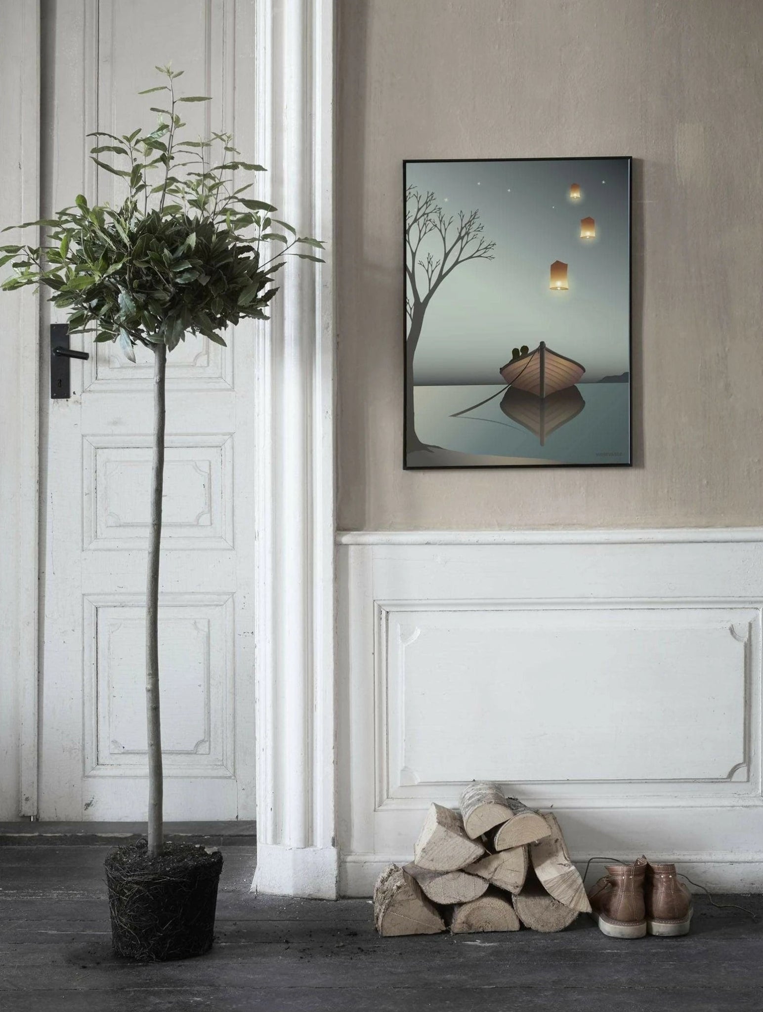 Vissevasse Lanternen Poster, 30 X40 Cm