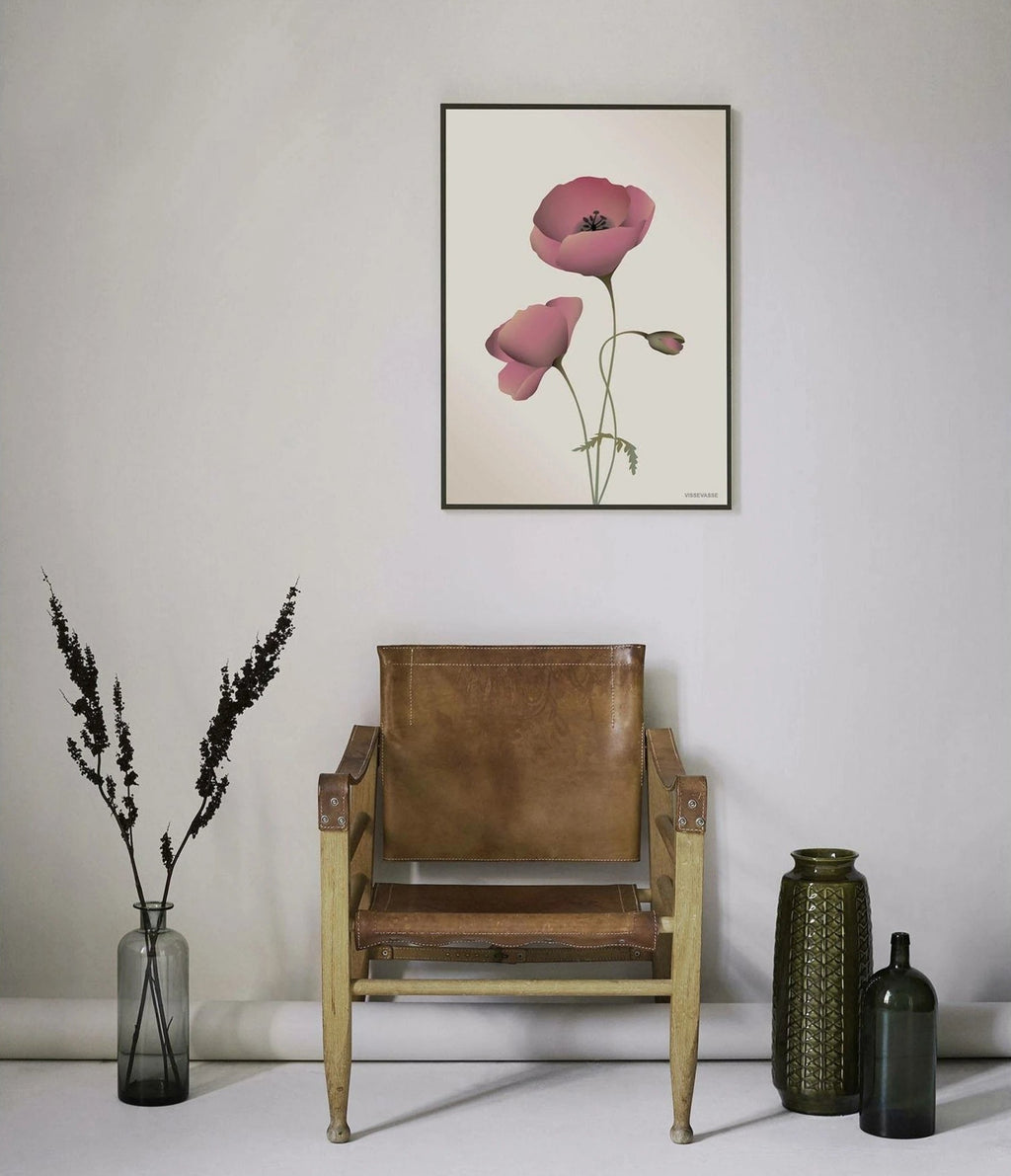 Vissevasse Poppy Poster 30 X40 Cm, Meringue