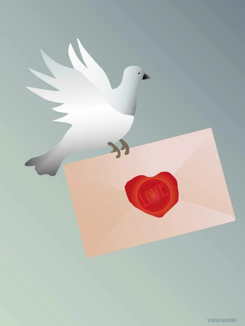 Vissevasse Love Letter Greeting Card, 15 X21 Cm