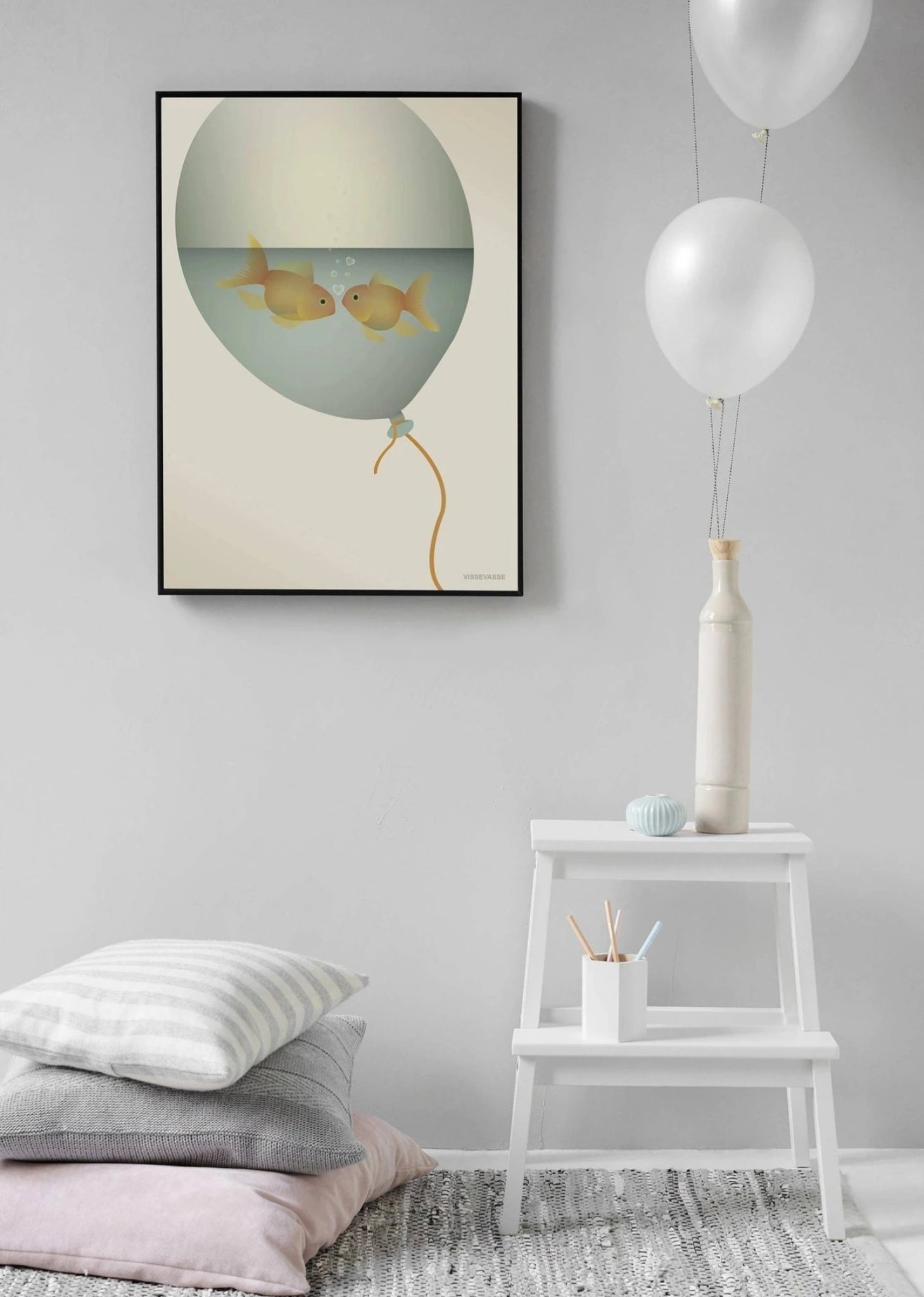 Vissevasse Love In A Bubble Poster, 15 X21 Cm