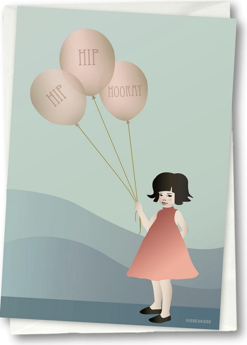 Vissevasse Hipp Hip Hurray Greeting Card, 15 X21 Cm