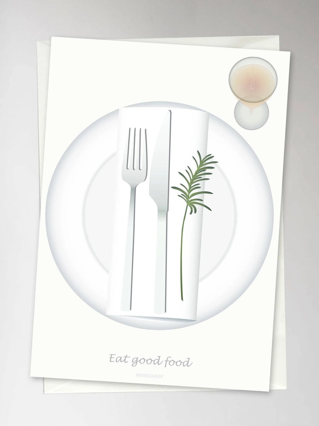 Vissevasse Eat Good Food Greeting Card, 10,5x15cm